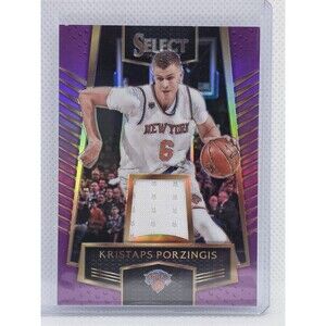 2016-17 Panini Select - Select Swatches Kristaps Porzingis #64 Purple Prizm /99